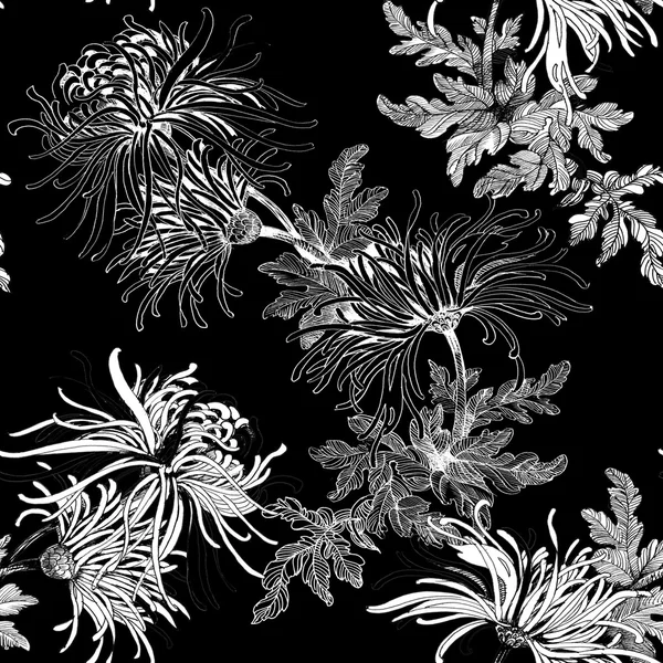 Blomstersømløst mønster – stockfoto