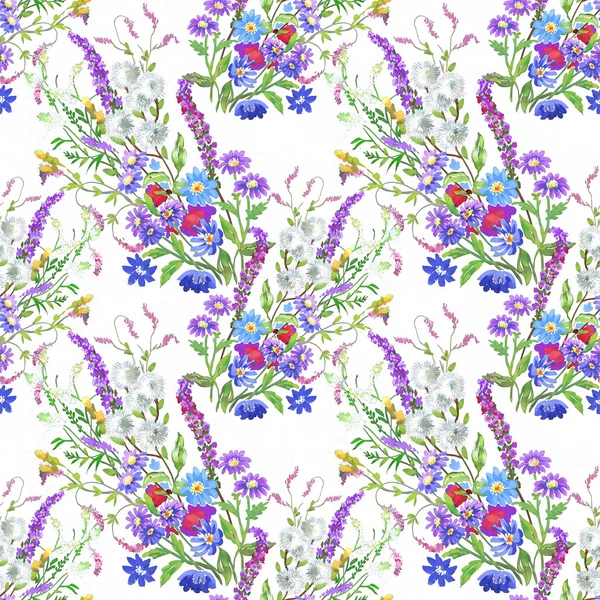 Wildflowers pattern — Stock Photo, Image