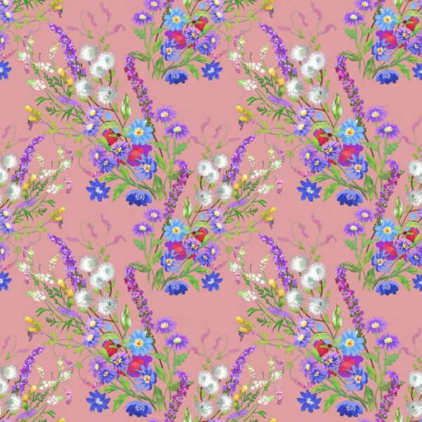 Wildflowers pattern — Stock Photo, Image