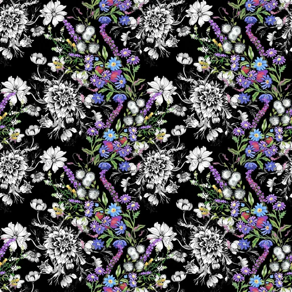 Motif floral sans couture — Photo