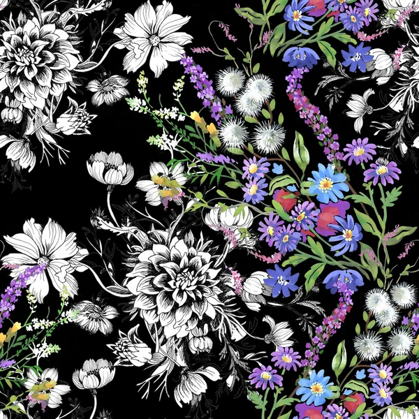 Motif floral sans couture — Photo