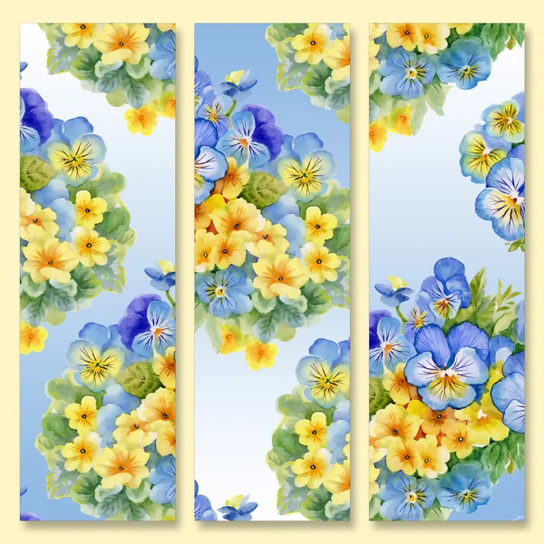 Cartões florais — Fotografia de Stock