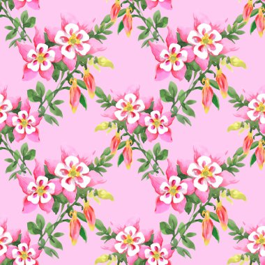 Suluboya çiçek doku illüstrasyon