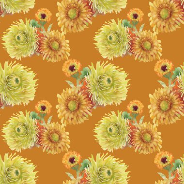 Çiçeksiz suluboya desen