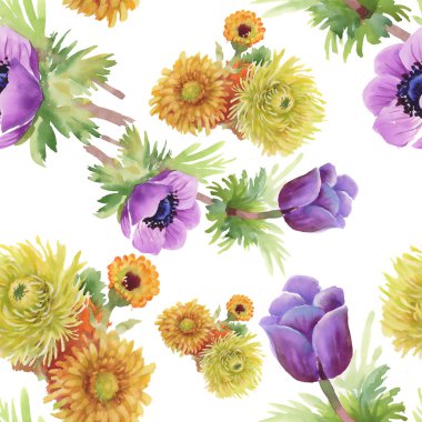 Çiçekli desensiz çiçek deseni