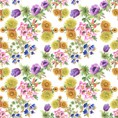 Çiçekli desensiz çiçek deseni