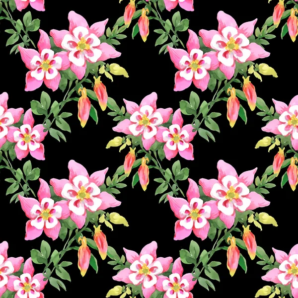 Watercolor floral seamless pattern — Stock Photo, Image