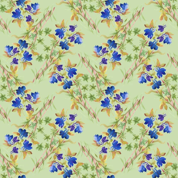 Watercolor floral seamless pattern — Stock Photo, Image