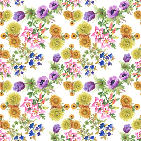 Floral seamless pattern with flowers — Stock Photo, Image