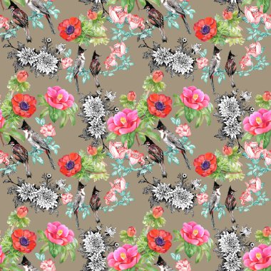 kuşlarda çiçek şube