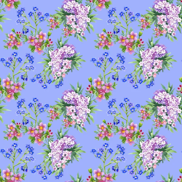 Wild flowers seamless pattern — Stock Photo, Image