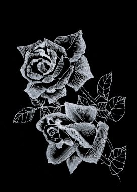 Gül çiçek el çekilmiş