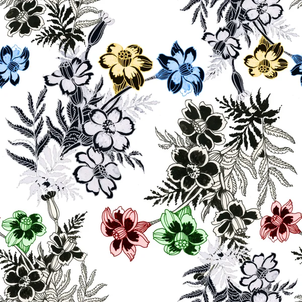 Wild flowers seamless pattern — Stock Photo, Image