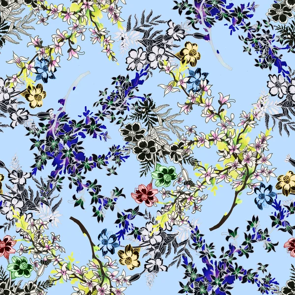 Wild flowers seamless pattern — Stock Photo, Image