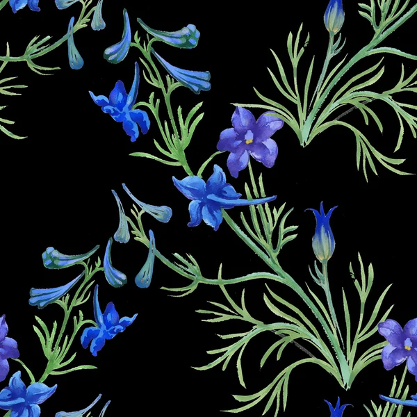 Acuarela azul flores silvestres —  Fotos de Stock