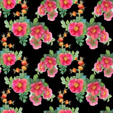 Suluboya çiçek ve briars