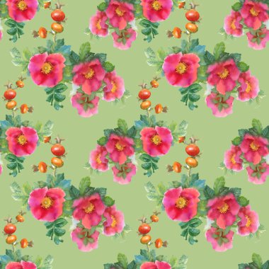 Suluboya çiçek ve briars