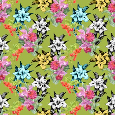 Renkli iris çiçek arka plan