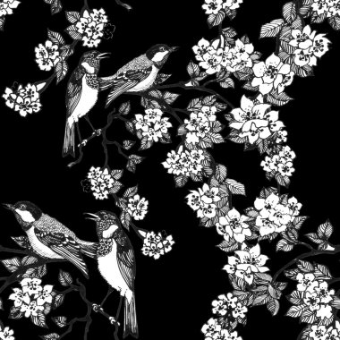 Ağaç bahar dal kuşlarda