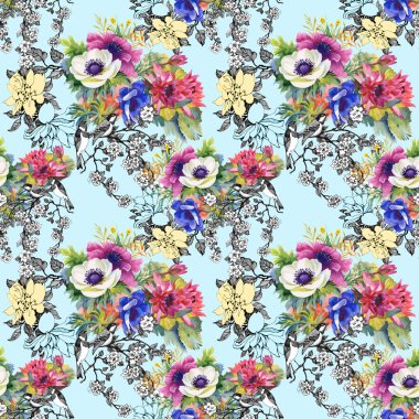 Renkli Bahçe çiçek arka plan