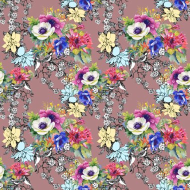 Renkli Bahçe çiçek arka plan