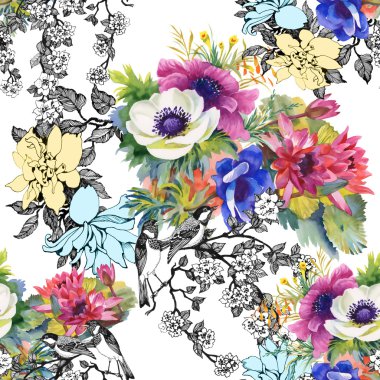 Renkli Bahçe çiçek arka plan