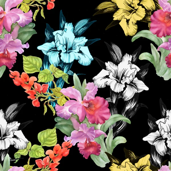 Ίρις πολύχρωμα λουλούδια φόντο — Φωτογραφία Αρχείου