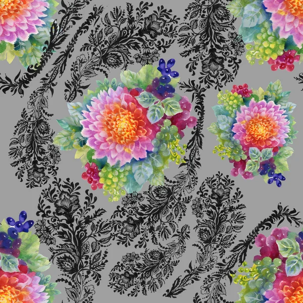 Jardin coloré pivoine motif floral — Photo