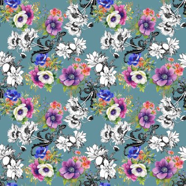 Renkli Bahçe çiçek arka plan