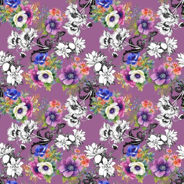 Renkli Bahçe çiçek arka plan