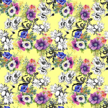 Renkli Bahçe çiçek arka plan