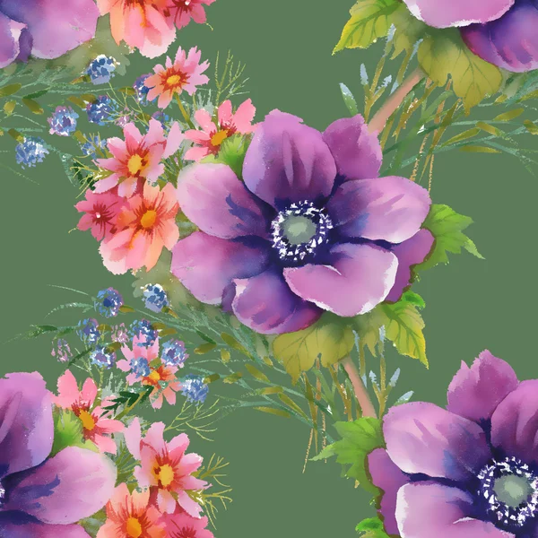 Colorful garden flowers background — Stock Photo, Image