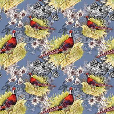 Pheasant animals background clipart