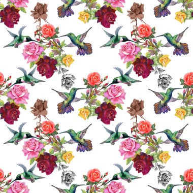 Egzotik kuşlar çiçekler