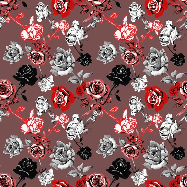 Rose flowers pattern — Stock Photo, Image