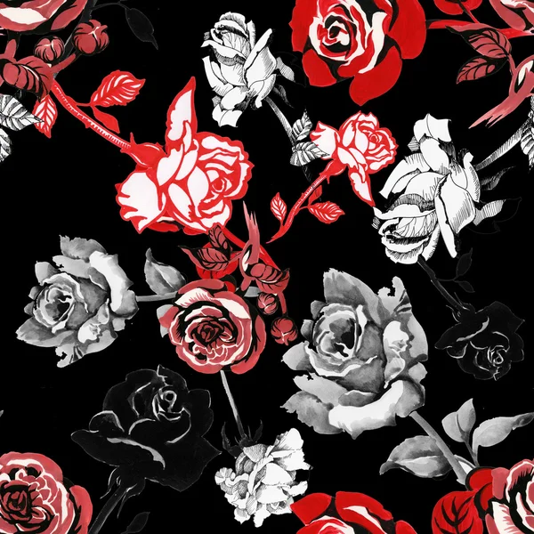 Rose flowers pattern — Stock Photo, Image