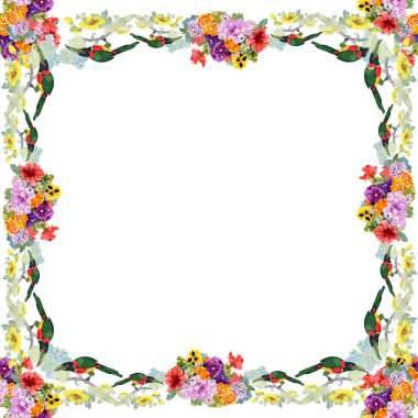April Floral çerçeve