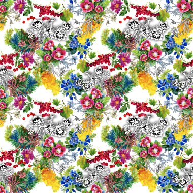 Sülün çiçek renkli desenli