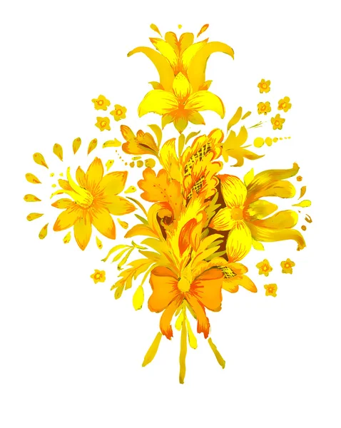 Aquarel bloemen boeket — Stockfoto
