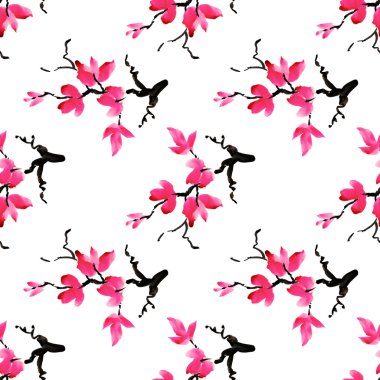 Çiçek açan Manolya çiçek