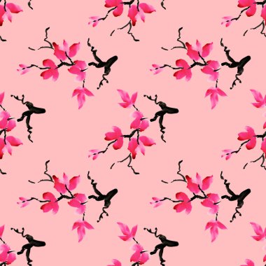 Çiçek açan Manolya çiçek