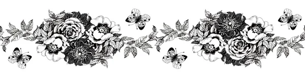 Kevätruusut ja perhoset — kuvapankkivalokuva