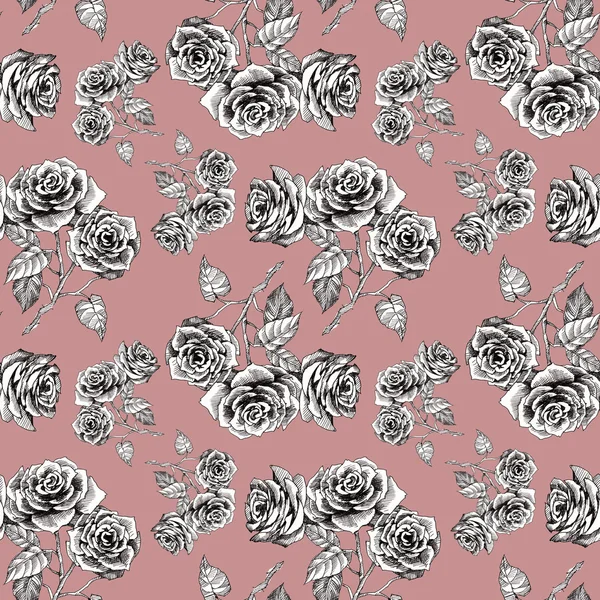 Rose veldboeket patroon — Stockfoto