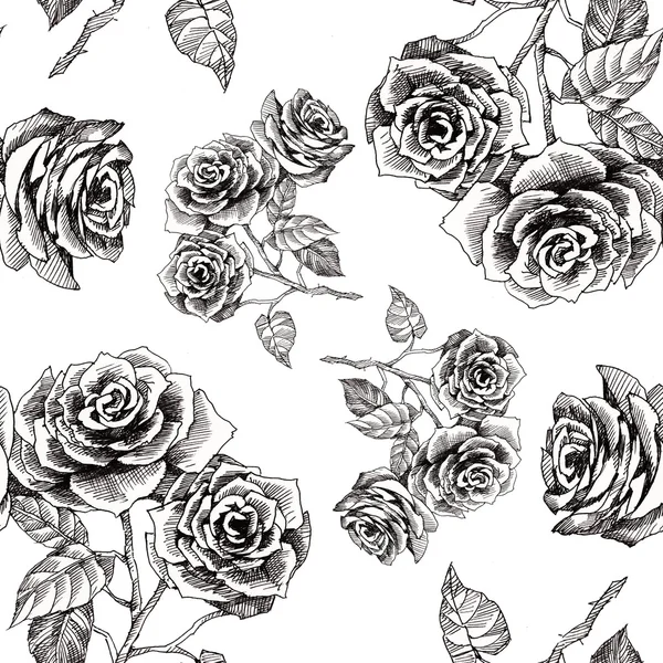 バラの花のパターン — ストック写真