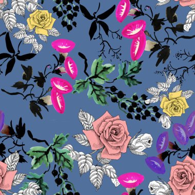 Renkli Bahçe çiçek arka plan