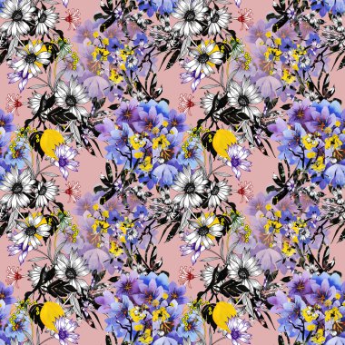 Renkli Bahçe çiçek arka plan