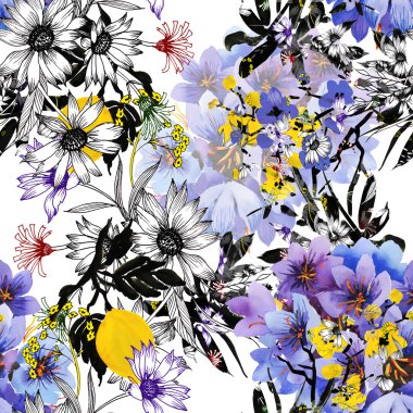 Renkli Bahçe çiçek arka plan