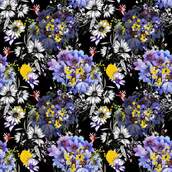 Kleurrijke tuin bloemen achtergrond — Stockfoto
