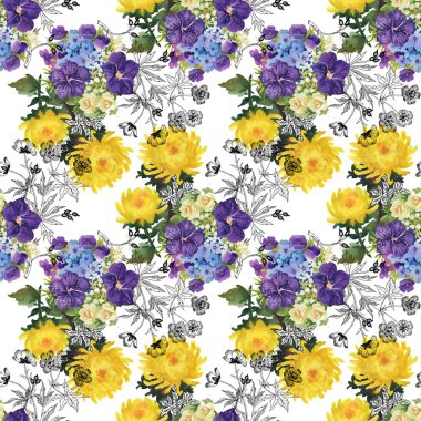 renkli çayır çiçekler