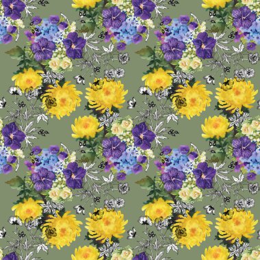 renkli çayır çiçekler